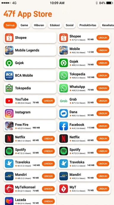 Temukan Aplikasi Populer & Kanal Uji di 47f — Unduh Sekarang!