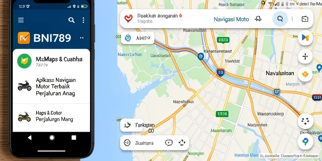 Antarmuka aplikasi BNI789 menampilkan navigasi motor yang intuitif dan informatif.