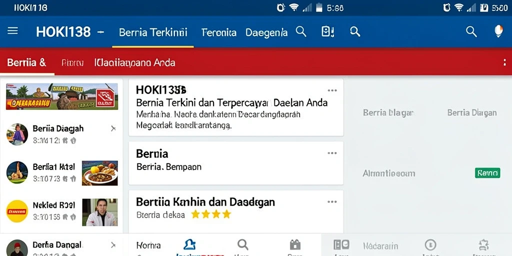 Tampilan antarmuka HOKI138 yang sederhana dan informatif.