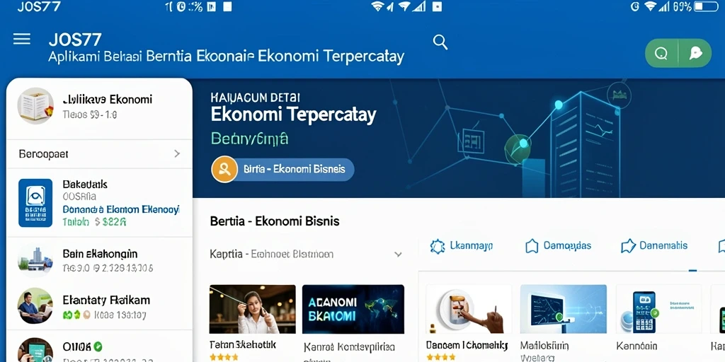 Antarmuka pengguna JOS77 yang informatif dan menarik.