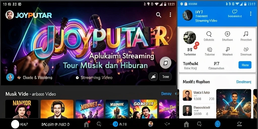Antarmuka menarik dan fungsional dari aplikasi JOYPUTAR.