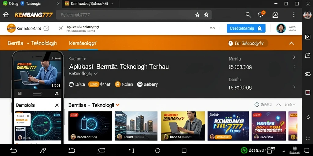 Antarmuka KEMBANG777 yang modern dan menarik.