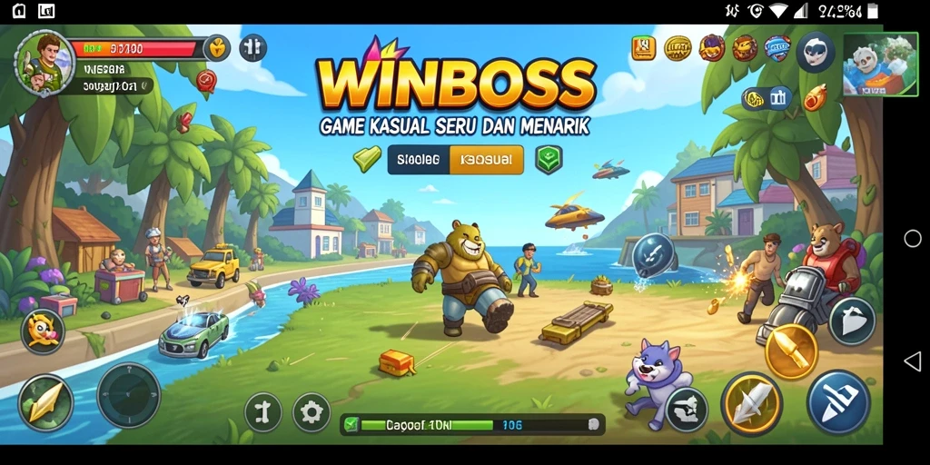 Tampilan antarmuka <strong>WINBOSS</strong> yang menarik dan penuh warna.